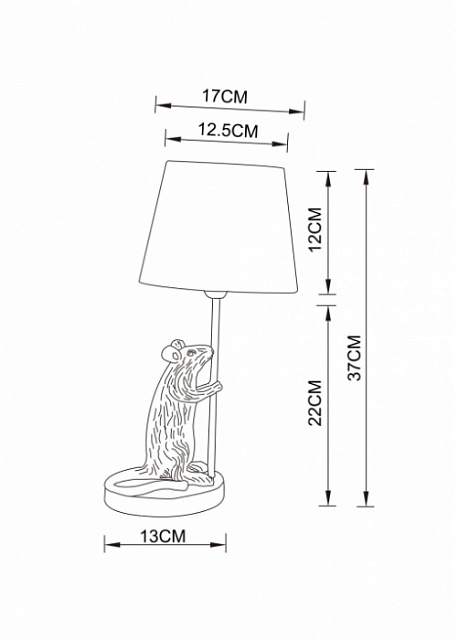 Интерьерная настольная лампа Gustav A4420LT-1GO