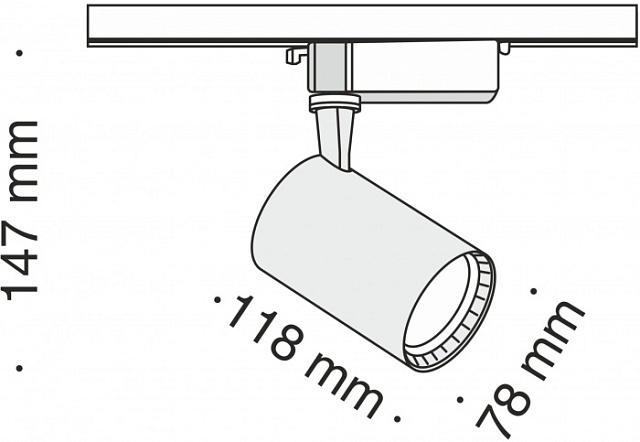 Трековый светильник Track lamps TR003-1-12W4K-B