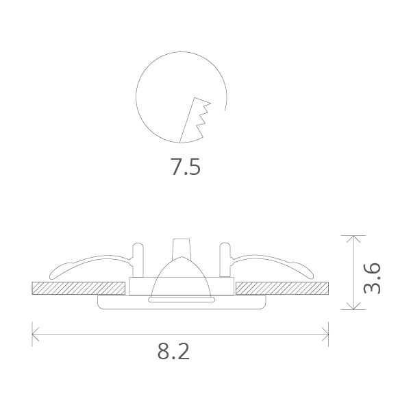 Точечный светильник Aqua A5440PL-1WH