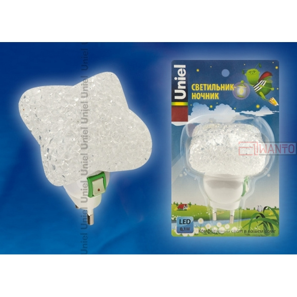 Ночник DTL-309-Звездочка/WHITE/1LED/0,1W