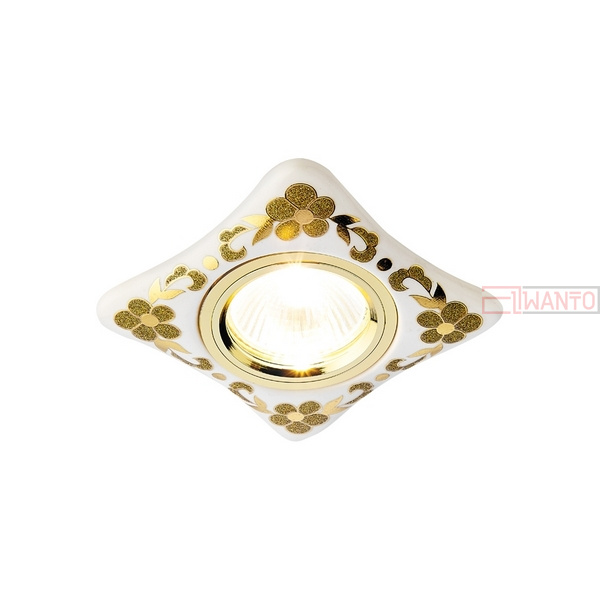 Точечный светильник Ambrella Дизайн С Узором И Орнаментом Гипс D2065 W/GD