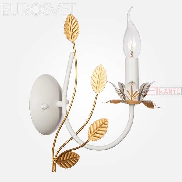 Бра Eurosvet Flora 60023/1 белый с золотом