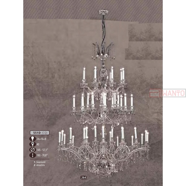 Подвесная люстра Riperlamp 551D 551D/24+16+8 CQ AMATISTA