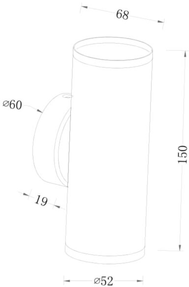 Настенный светильник FOCUS S C068WL-02MG