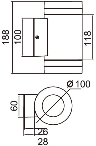 Архитектурная подсветка TUBE 6046 Bl