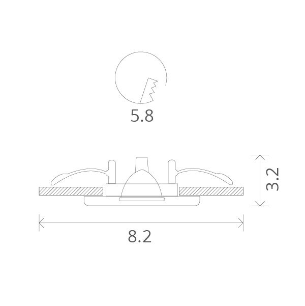 Точечный светильник Praktisch A1203PL-1SS