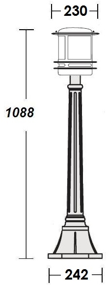 Наземный фонарь TOKIO 68307 Bl opal