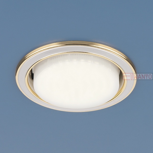 Точечный светильник Elektrostandard  1036 GX53 WH/GD белый/золото