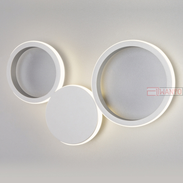 Настенный светильник Eurosvet Rings 40141/1 LED серебро/Настенные светильники