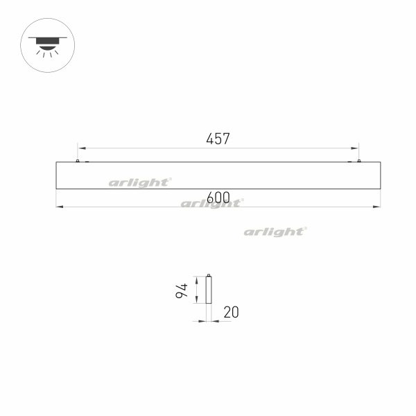 Подвесной светильник LINEAIR FLAT 031527