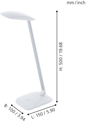 Интерьерная настольная лампа Cajero 95695