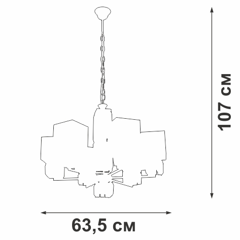Подвесная люстра  V1856-1/6
