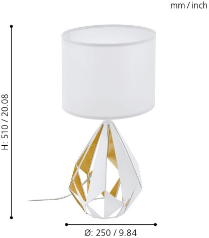 Интерьерная настольная лампа Carlton 5 43078