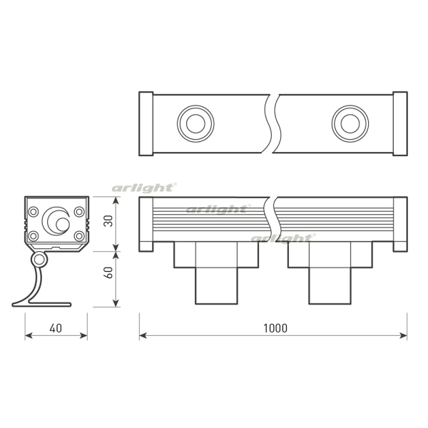 Прожектор уличный LINE WALLWASHER 024334