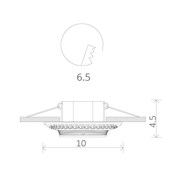 Точечный светильник Occhio A5280PL-1WA