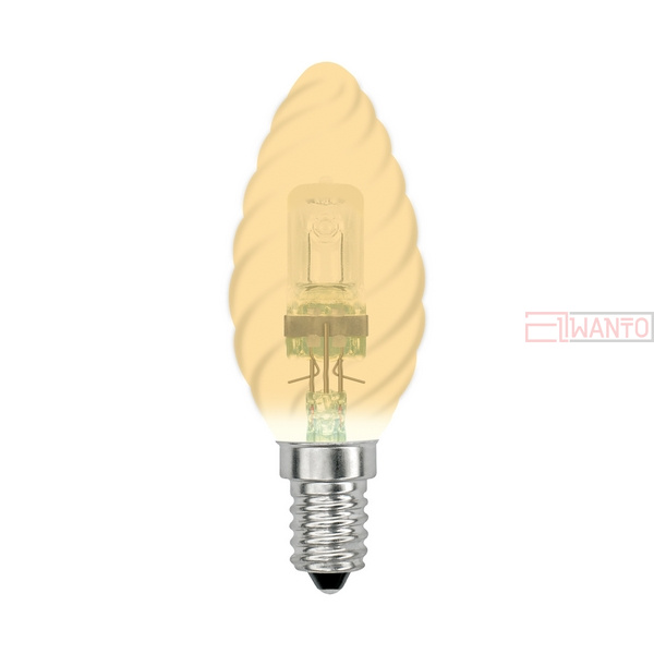 Лампочка галогеновая  HCL-42/CL/E14 candle twisted gold