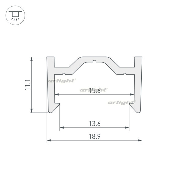 Профиль для светодиодной ленты  027091