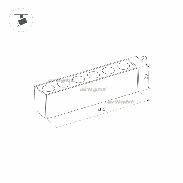 Трековый светильник MAG-25 032825