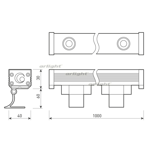 Прожектор уличный LINE WALLWASHER 023624