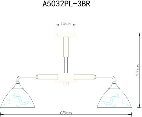 Потолочная люстра Matthew A5032PL-3BR