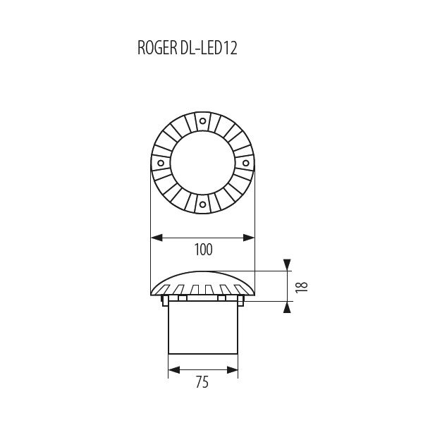 Встраиваемый светильник уличный Roger Dl-led 7280