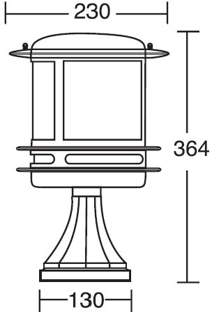 Наземный фонарь TOKIO 68304/SB2 Bl opal