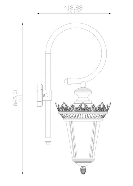 Настенный фонарь уличный  LD-FL002