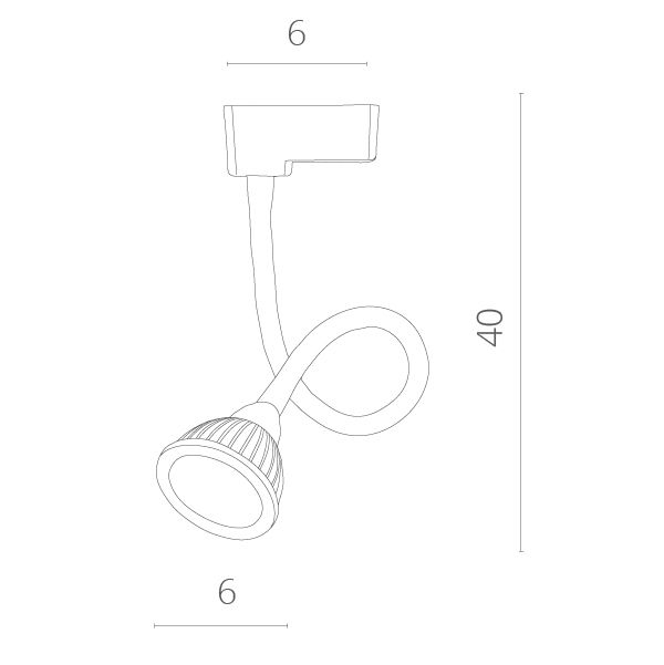 Трековый светильник Cercare A4107PL-1WH