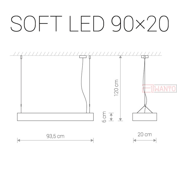 Подвесной светильник Nowodvorski Soft Led 9544