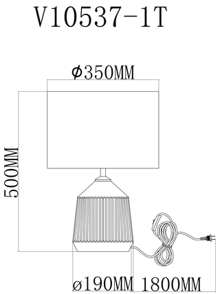 Интерьерная настольная лампа Palma V10537-1T