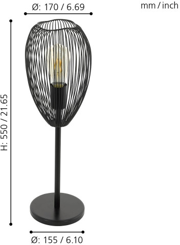 Интерьерная настольная лампа Clevedon 49144