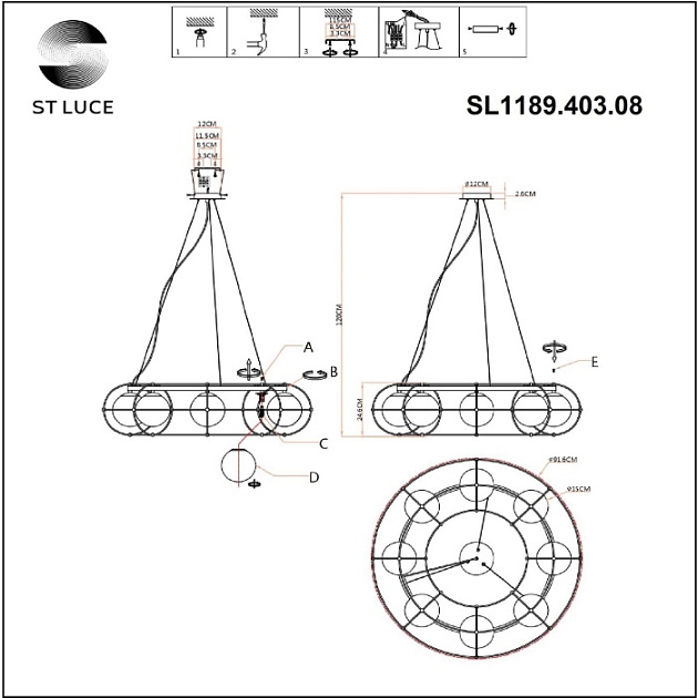 Подвесная люстра Beata SL1189.403.08