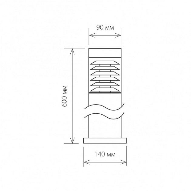 Наземный светильник Ignis 1550 TECHNO черный