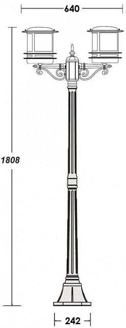 Наземный фонарь TOKIO 68308A Bl opal