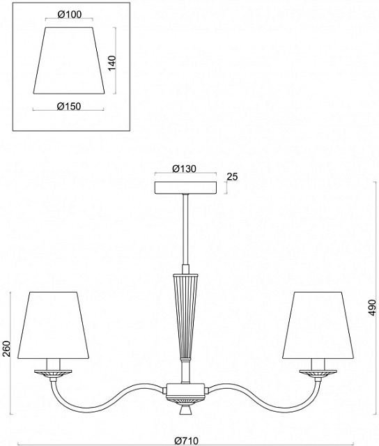 Потолочная люстра Osborn FR2027PL-03N