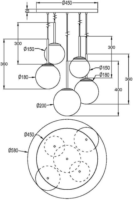 Подвесной светильник Basic form MOD321PL-05W