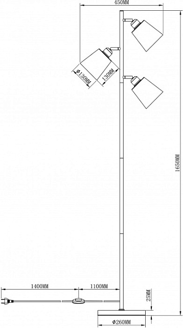 Торшер Floor V3050-3F