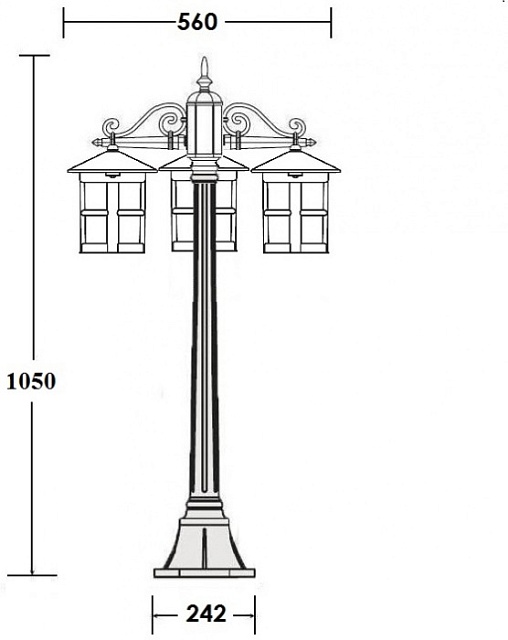 Наземный фонарь CORDOBA 15807B Gb