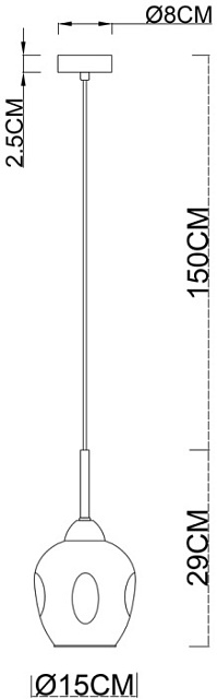Подвесной светильник Yuka A7759SP-1PB