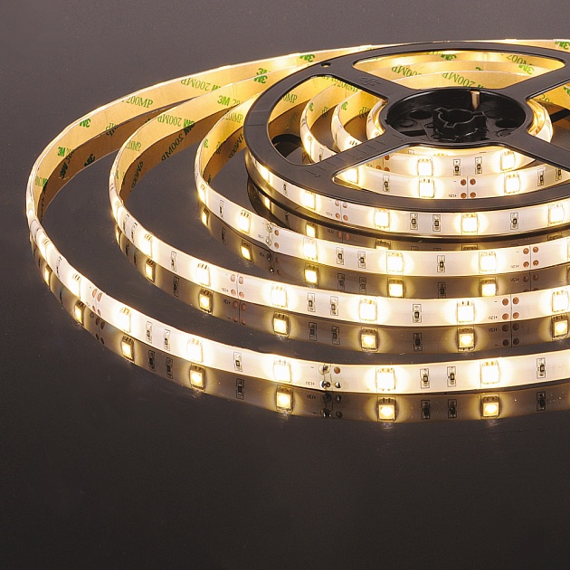 Светодиодная лента 12V 7,2W IP65 Лента светодиодная 12V 7,2W 30Led 5050 IP65 теплый белый, 5м
