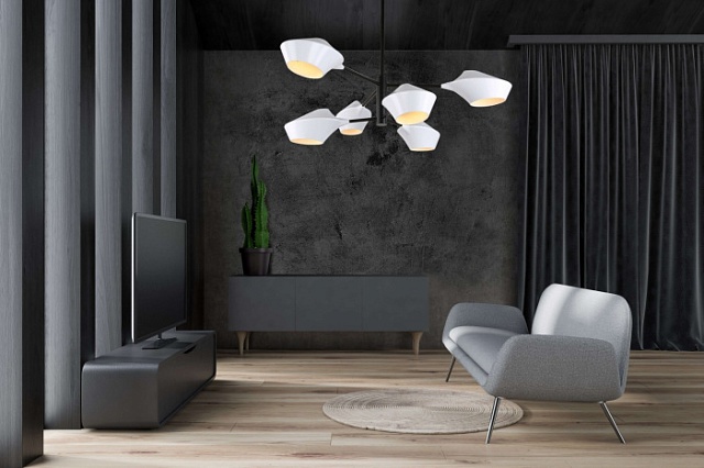 Потолочная люстра Romina LDP 6037-6 WT+BK