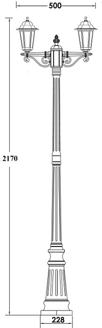 Наземный фонарь PETERSBURG S 79809SA Bl