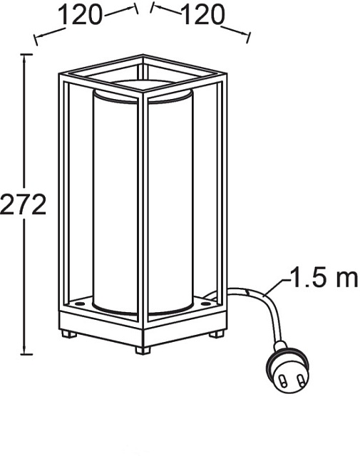 Уличная настольная лампа UNITE 5888 Bl