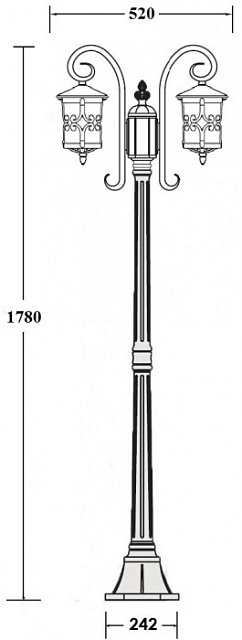 Наземный фонарь FRANKFURT 15858A/18 Gb