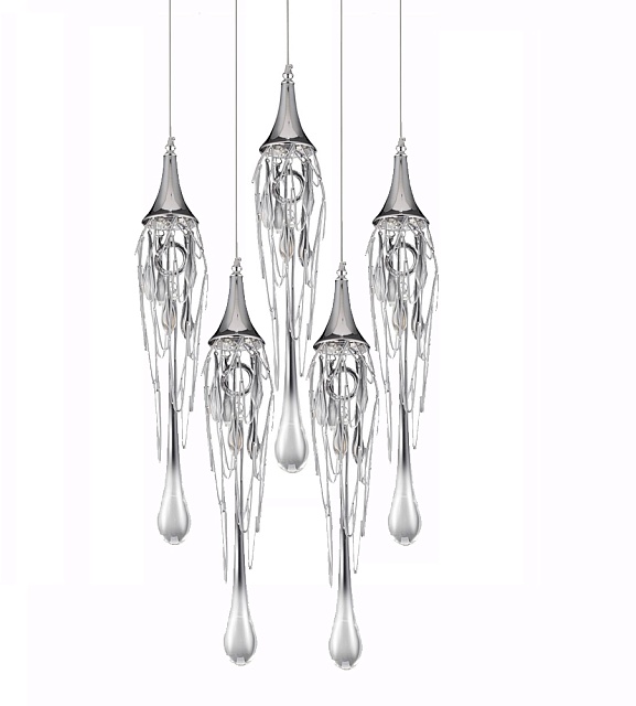 Подвесной светильник Goddess Tears P68009L-5/R chrome