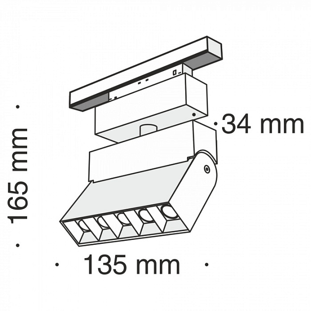 Трековый светильник Track lamps TR015-2-10W3K-B