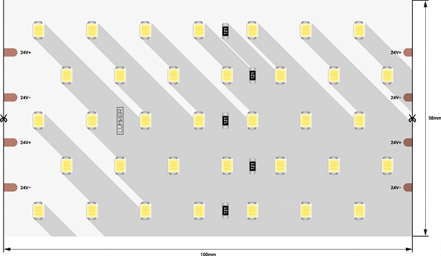 Светодиодная лента LUX DSG2350-24-NW-33