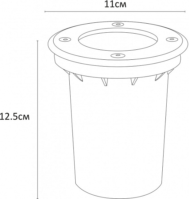 Встраиваемый светильник уличный Piazza A6017IN-1SS