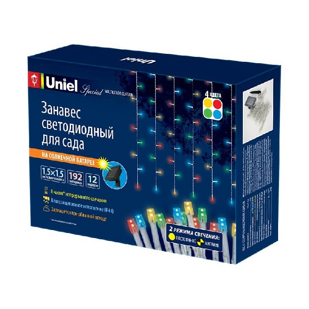 Грунтовый светильник USL-S-132/PT1515 MULTICOLOR CURTAIN