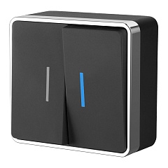 Выключатель Накладные механизмы Gallant черный/хром W5020135